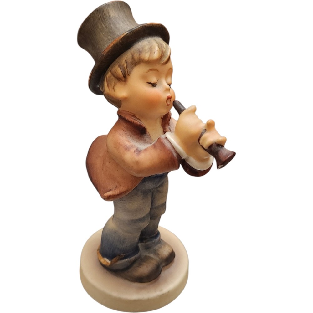 Goebel Hummel Soloist Boy with Flute Top Hat Figurine 85/0 W. Germany Vintage